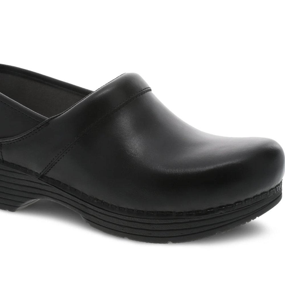 Dansko LT Pro Black Leather Clogs